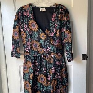 Mata Traders wrap top jersey knit dress